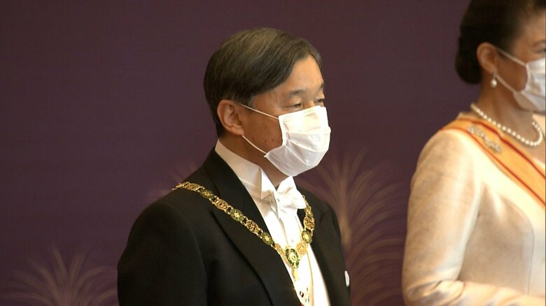 今年の新年祝賀の儀の様子。女性皇族方は3年連続でティアラの着用を控えられた。