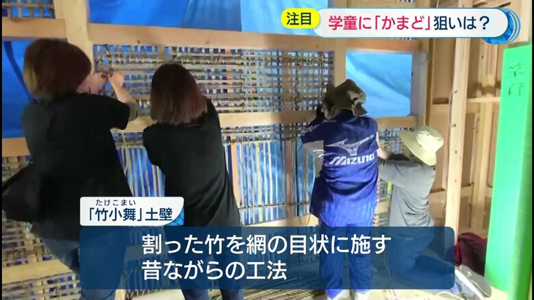 子どもたちも一緒に作業