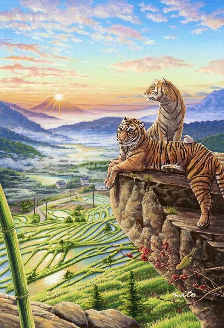 最初はハガキサイズの紙に描いていた　すでに緻密…