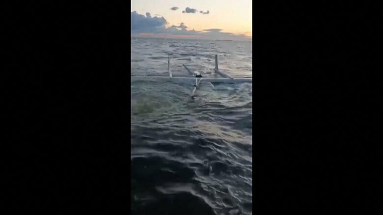 撃墜されたイラン製ドローンとされる物体（撮影場所不明 9月23日公開）