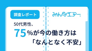 【50代男性の今の働き方は絶望・希望どちらに近い?】75%が「毎日がなんとなくつまらない」「なんとなく不安」と閉塞感を感じる