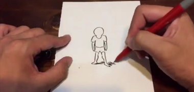 こんなパラパラ漫画、見たことない! 2次元と3次元が交錯するストーリーが話題