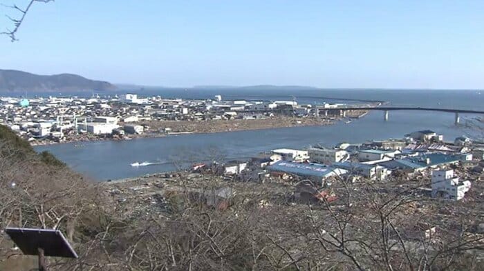 東日本大震災で甚大な津波被害を受けた宮城県石巻市（2011年3月）
