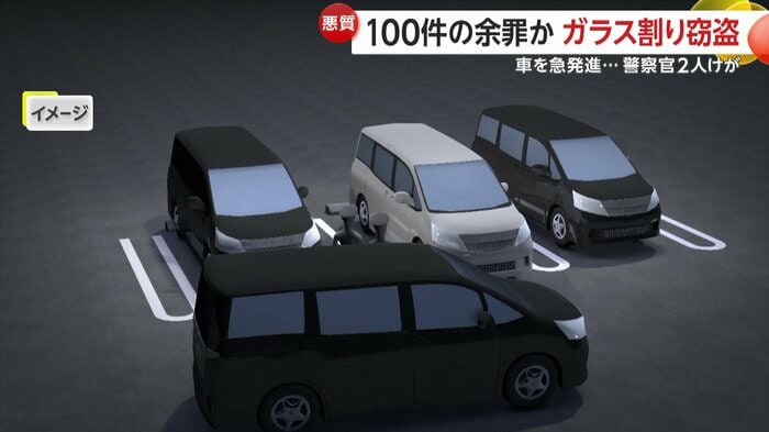 車を急発進させて警察官を負傷させた石田容疑者（イメージ）