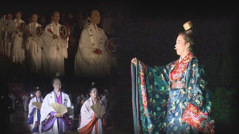 琉球王国時代の最高位の神女「聞得大君」の就任儀礼を再現　地域の事を誇りに思う南城市の市民たちで紡ぐ伝統｜FNNプライムオンライン