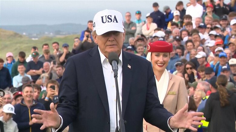 アイルランド訪問でトランプ大統領が突然手土産「地元産ウイスキーの関税を撤廃する」｜FNNプライムオンライン