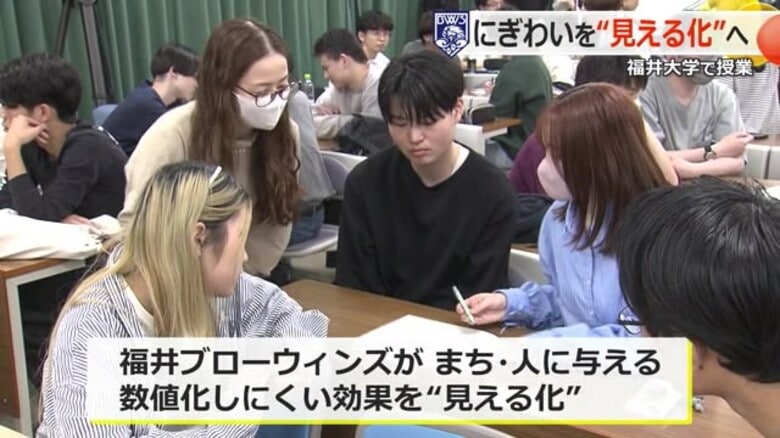 プロバスケ「福井ブローウィンズ」の地域貢献を“見える化” 福井大学とチームのオーナ企業が連携授業 長期調査で蓄積したデータ活用へ|FNNプライムオンライン