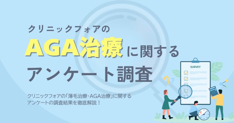 クリニックフォアのAGA治療に関するアンケート