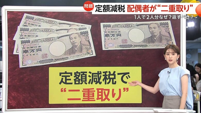 【解説】返すべき？「定額減税」配偶者が“二重取り”　年収100～103万円で1人で2人分…制度設計に問題か　返却は不要｜FNNプライムオンライン