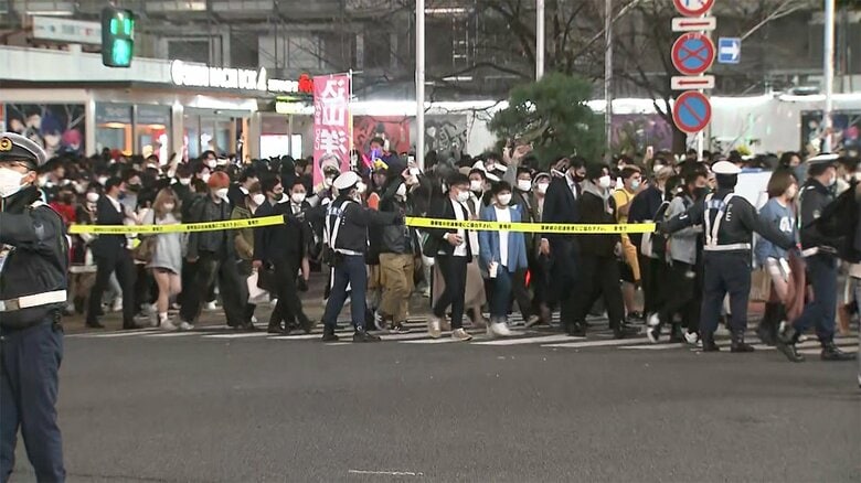 ハロウィーン前日の渋谷の様子(30日)