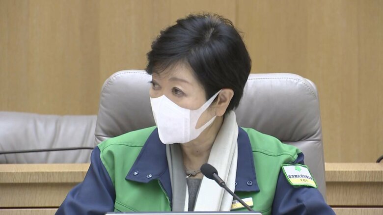 小池知事は、不要不急の外出自粛を呼びかけた