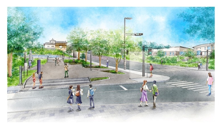 大手門下から見た大手門南西エリアのイメージ図（提供：仙台市教育委員会）