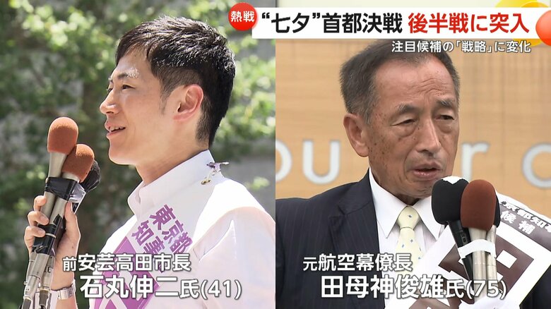 都知事選に立候補している石丸氏、田母神氏