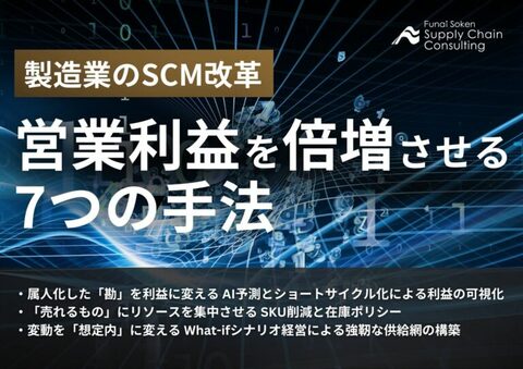 【独自資料】中小製造業の営業利益を倍増させる『SCM改革 7つの手法』を公開しました。｜株式会社船井総研サプライチェーンコンサルティング