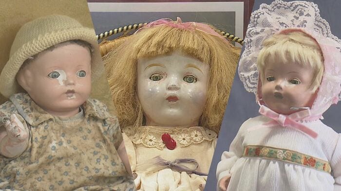 山陰に残された青い目の人形