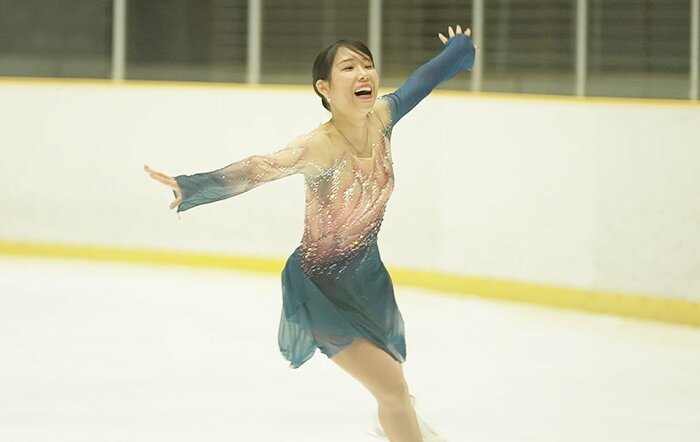 フリーは笑顔でフィニッシュした（西日本選手権）