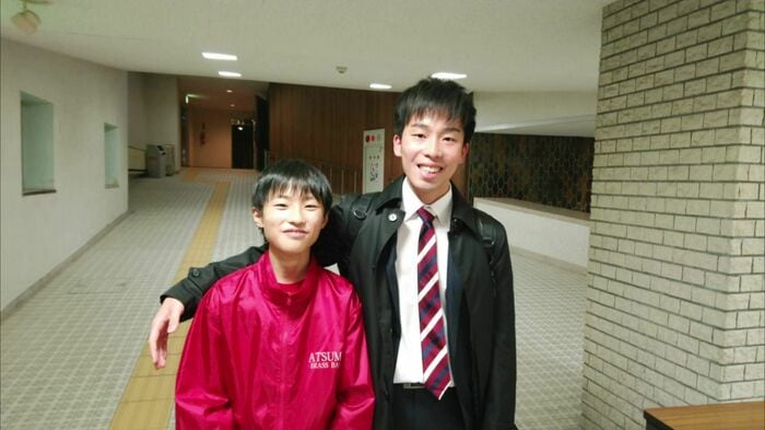 吹奏楽団でパーカッションを演奏していた、当時高校2年生の高橋さん