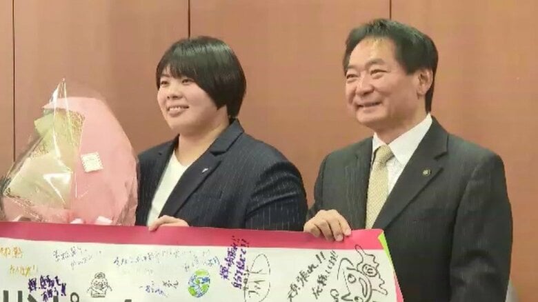 パリ五輪の柔道日本代表・素根輝選手が地元・久留米市役所を訪問　ロス五輪出場に意欲「金メダル取れるよう頑張っていきたい」　福岡｜FNNプライムオンライン