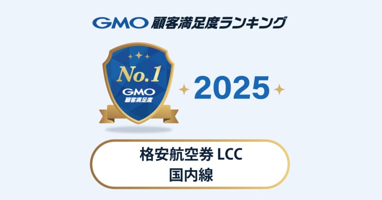 【2025年 GMO顧客満足度ランキング】「格安航空券 LCC 国内線」の総合1位はスターフライヤー【GMOリサーチ＆AI】