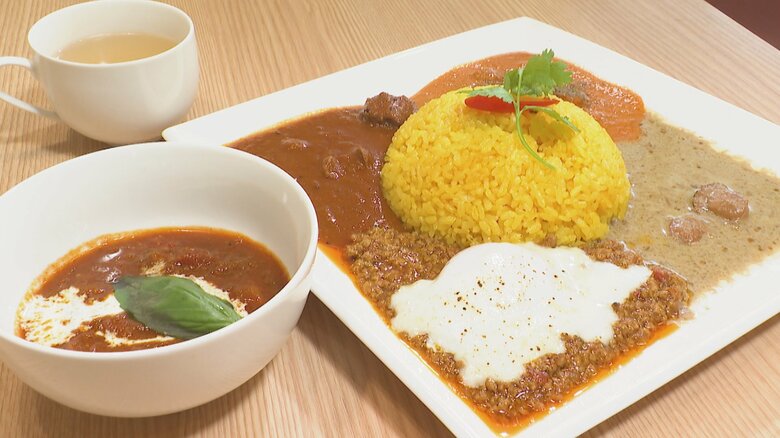暑い夏に食べたい!富山のカレー2選「5種類のカレーを味わうプレート」「猫型ライスのやさしいカレー」|FNNプライムオンライン