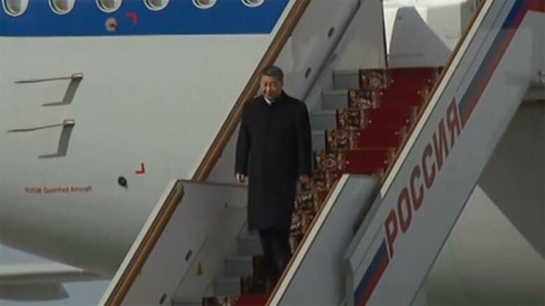 【速報】中国・習近平国家主席がモスクワに到着　ロシアとの連携アピール…ウクライナ情勢“仲介”は？　｜FNNプライムオンライン