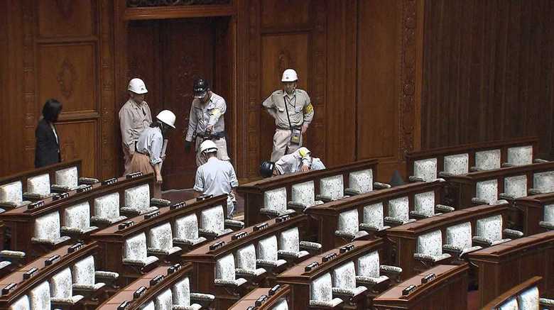 国会議席の工事(7月28日)
