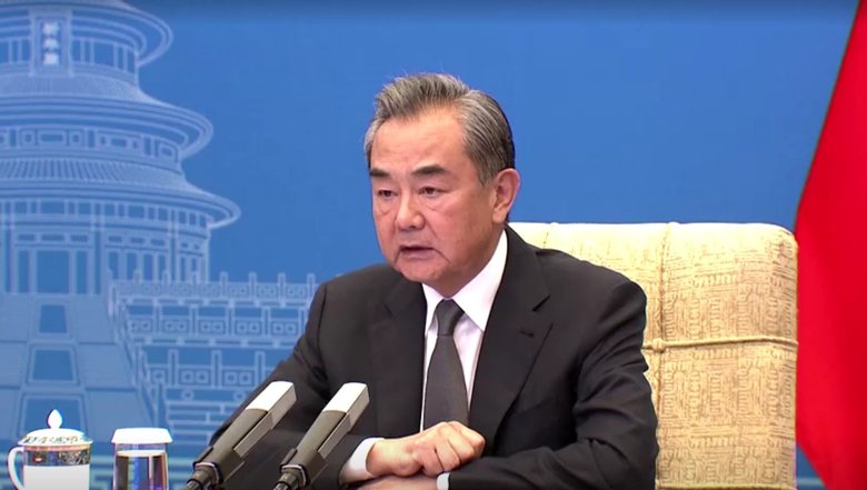 アフガニスタンへの支援を表明する王毅 国務委員兼外相(北京 2021年9月8日)