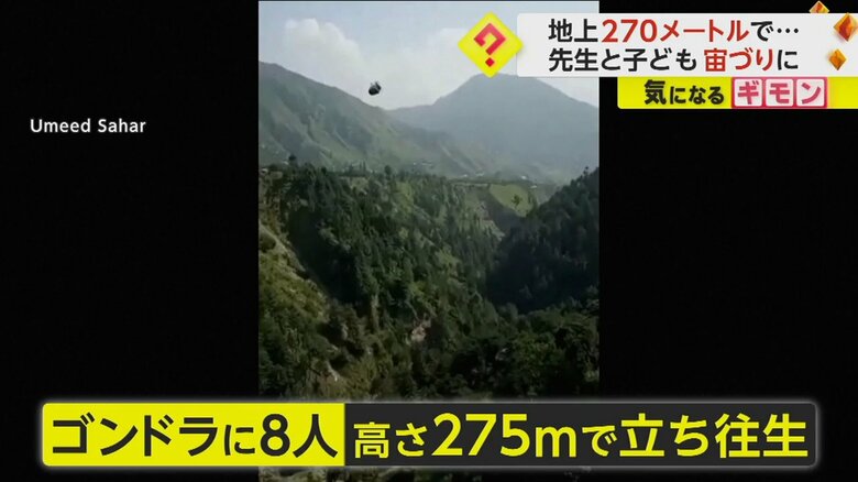 ゴンドラには、先生1人と子ども7人が乗っていた