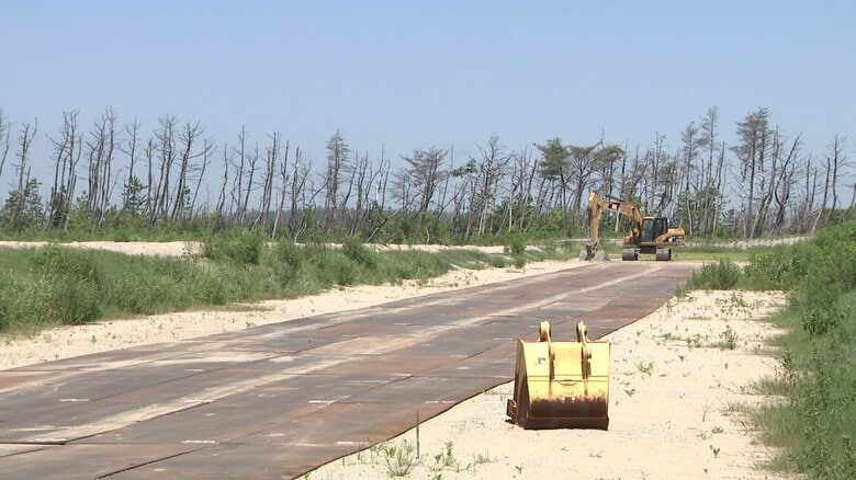 AIデータセンターの建設候補地となっている造成中の秋田県再エネ工業団地