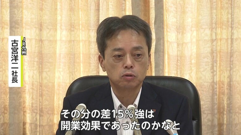 開業効果はあったと話すJR九州・古宮社長