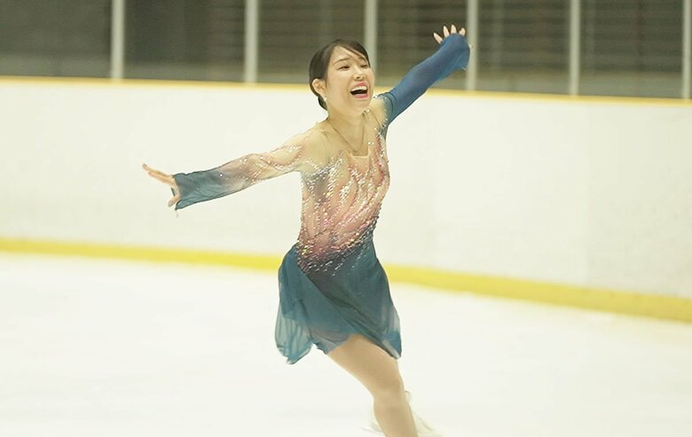 フリーは笑顔でフィニッシュした（西日本選手権）