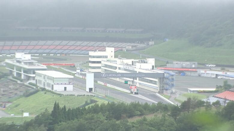 走行実験を行った日田市のオートポリス