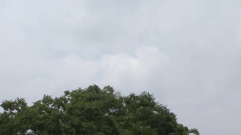 どんよりした空模様。熱中症とは無縁に思えるが…