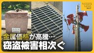 グレーチング・ブロンズ像・避雷針まで…新潟で相次いだ“金属類”の窃盗 背景に金属価格の高騰か「公共のもの盗む行為やめて」