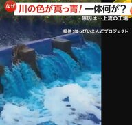 【なぜ】「あり得ない色だった」川に大量の泡、その後真っ青に染まる異変　原因は上流の廃工場から流出した顔料の原材料、約9L　奈良・生駒市