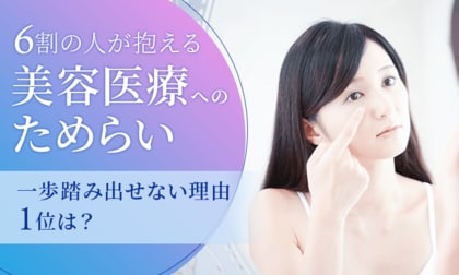6割の人が抱える「美容医療へのためらい」。一歩踏み出せない理由1位は？