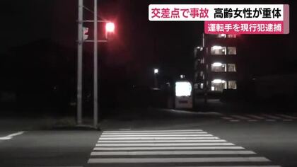 横断歩道を渡っていた高齢女性を車がはね重体…運転手を現行犯逮捕