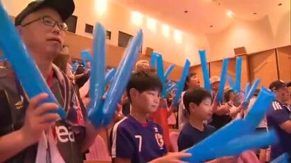 佐野海舟（津山市出身）がサッカーＷ杯初アシスト　地元のＰＶ会場では大歓声【岡山】