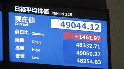 高市政権誕生への期待で日経平均株価は初の4万9000円台　市場関係者は高市総裁の野党との連携の行方に注目