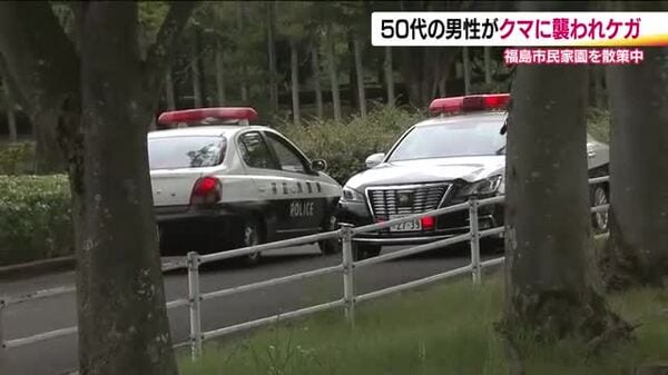 福島市で熊の被害 民家園を散策中に襲われ50代男性がケガ 佐原では新聞配達の男性がバイクで接触し転倒