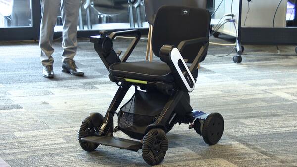 New electric wheelchair model makes small steps and folding much easier