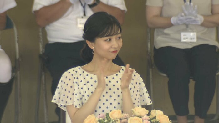 高校生馬術競技大会で拍手を送られた