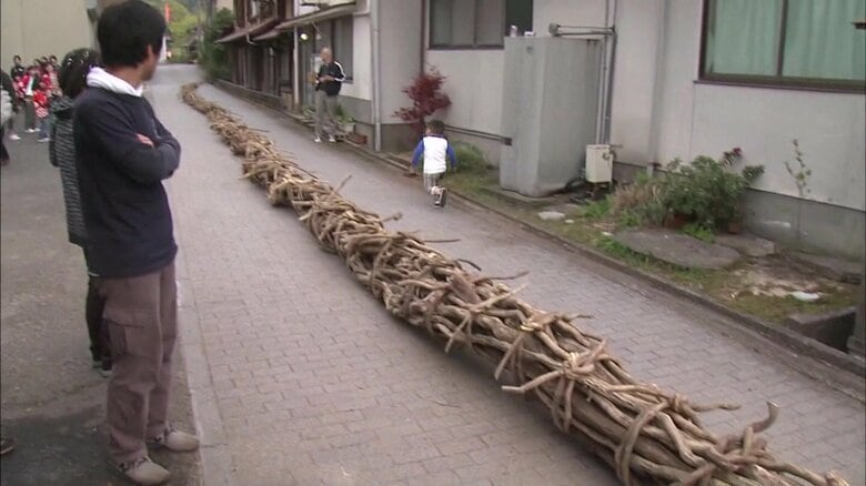 『三朝の陣所』で使用する大綱