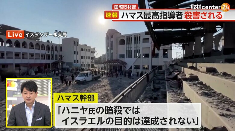 戦争の影響で、瓦礫が散乱した街の様子