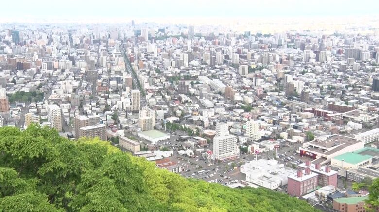 山から見た札幌市