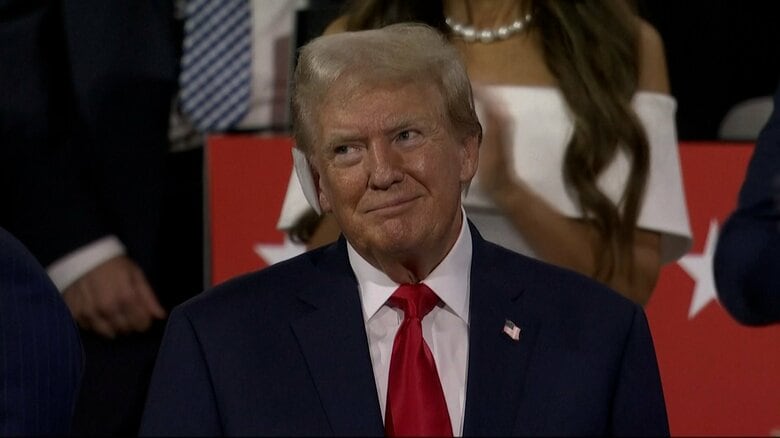 15日、ウィスコンシン州ミルウォーキーで行われた共和党大会に出席したトランプ氏