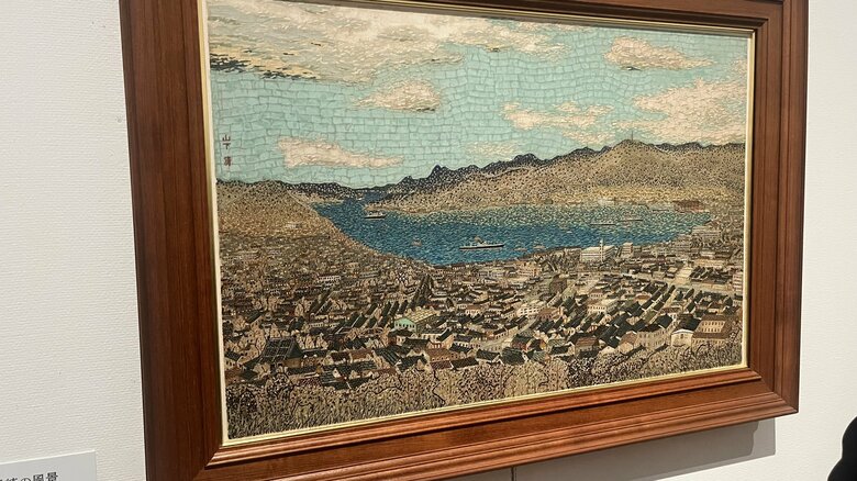 長崎の風景　1963（昭和38年）貼絵　十八親和銀行蔵