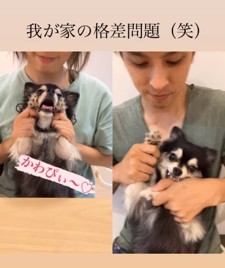 決めポーズでもガブリ