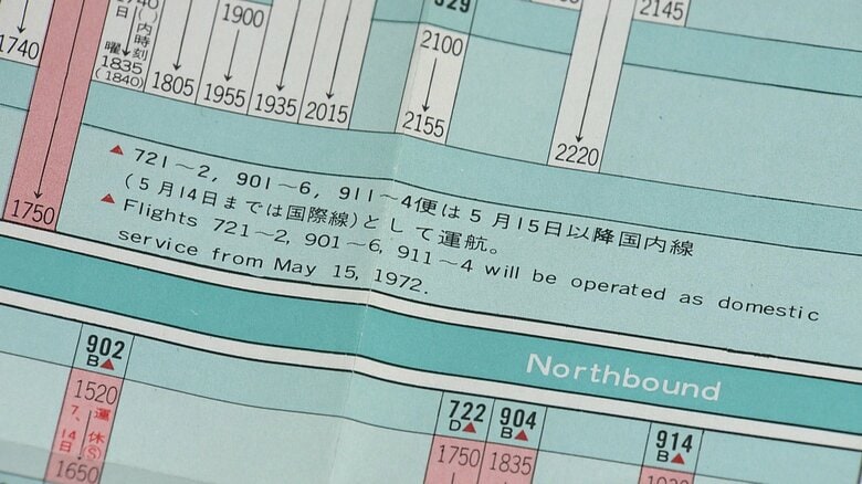 1972年5月の時刻表