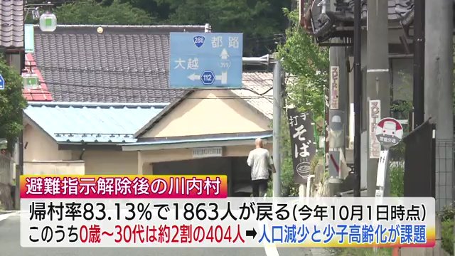 2011年3月の原発事故で避難指示が出された川内村